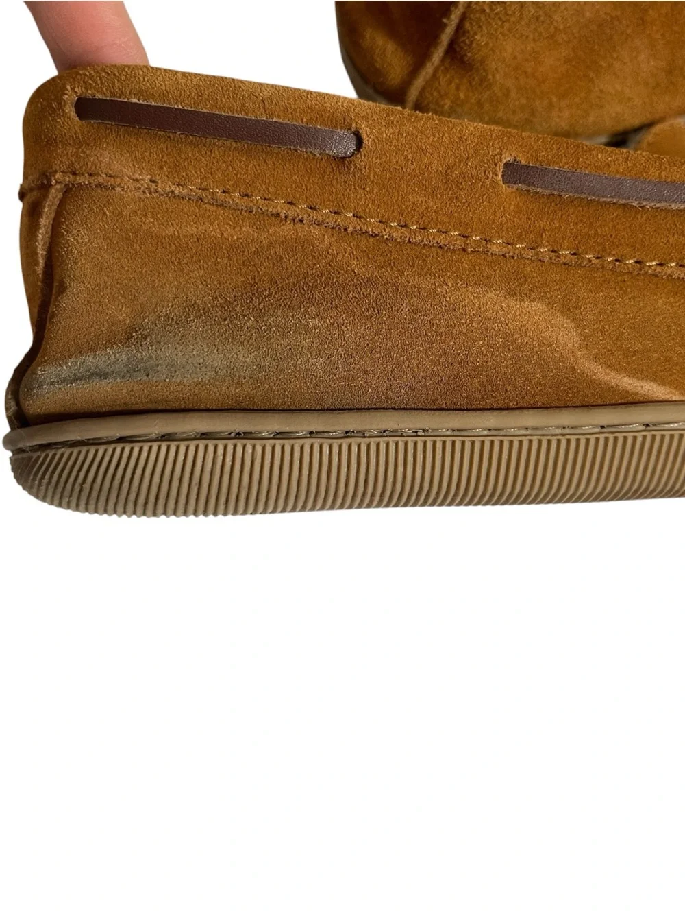 J.Crew Men’s Size 11 Genuine Cow Suede Faux Fur Lined Moccasin Slippers Brown